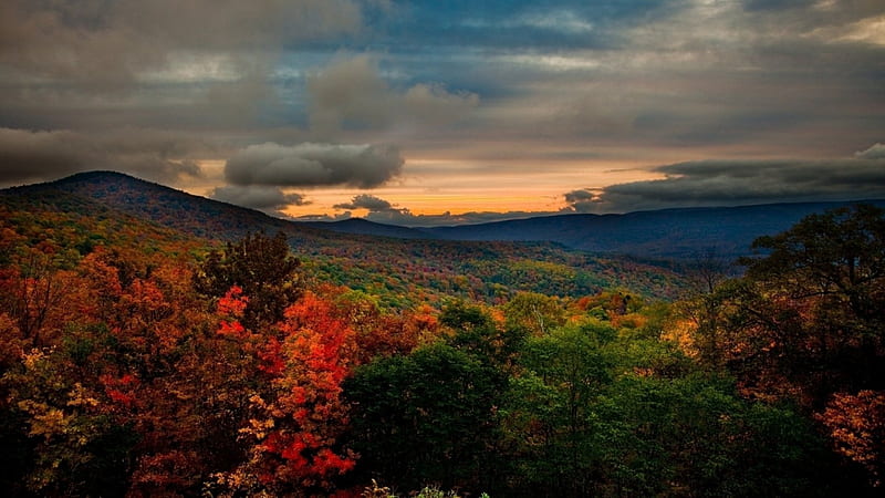 Clouds Over Autumn Landscape Nature Forests Autumn Landscape Clouds