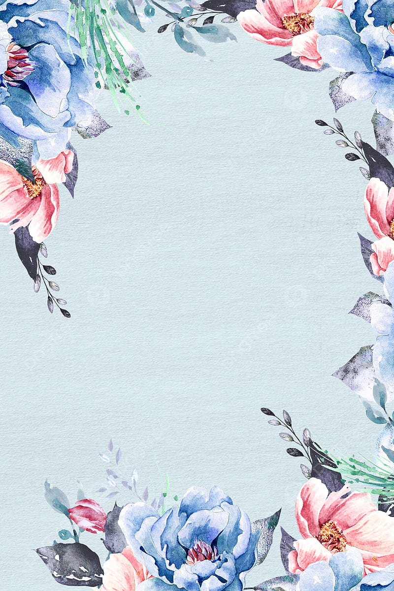 Vector Watercolor Hand Drawn Flowers Dreamy Background Watercolor