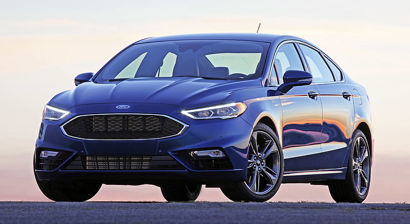 Ford Fusion Sport Ecoboost Awd Blue Front Three Quarter Car Hd