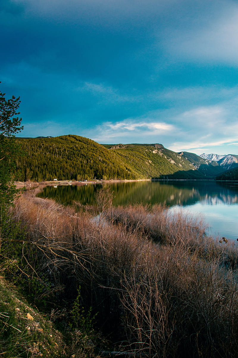 Lake Mountains Hills Shore Landscape Hd Phone Wallpaper Peakpx