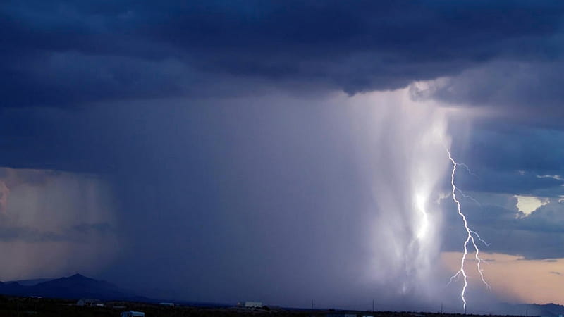 Arizona Monsoon Season Rainstorm Beauty Nature Storms Lightning Hd