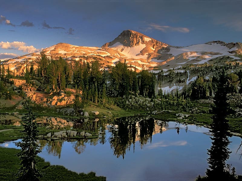 Mountains Snow Mountain Lake Reflection Forest Hd Wallpaper Peakpx