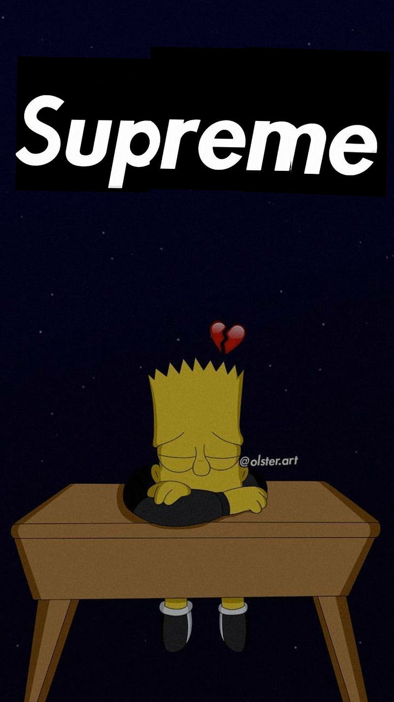 Brokenheartedsupreme Supreme Simpsons Hd Phone Wallpaper Peakpx