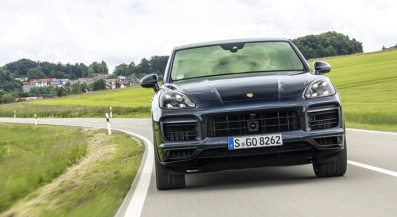 2021 Porsche Cayenne GTS Coupe Color Moonlight Blue Metallic Front