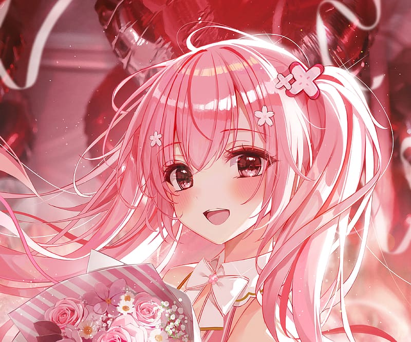 K Descarga Gratis Chica Anime Cabello Rosado Fondo De Pantalla Hd Peakpx