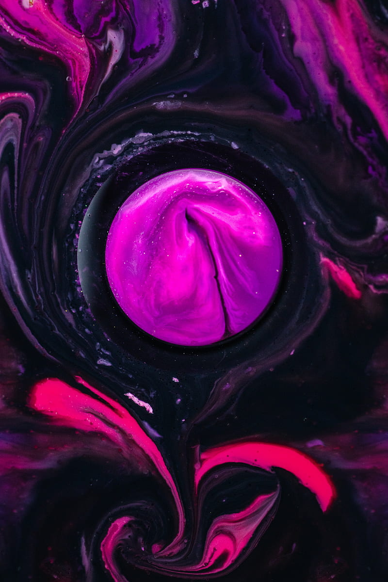 Circle Paint Liquid Abstraction Hd Phone Wallpaper Peakpx