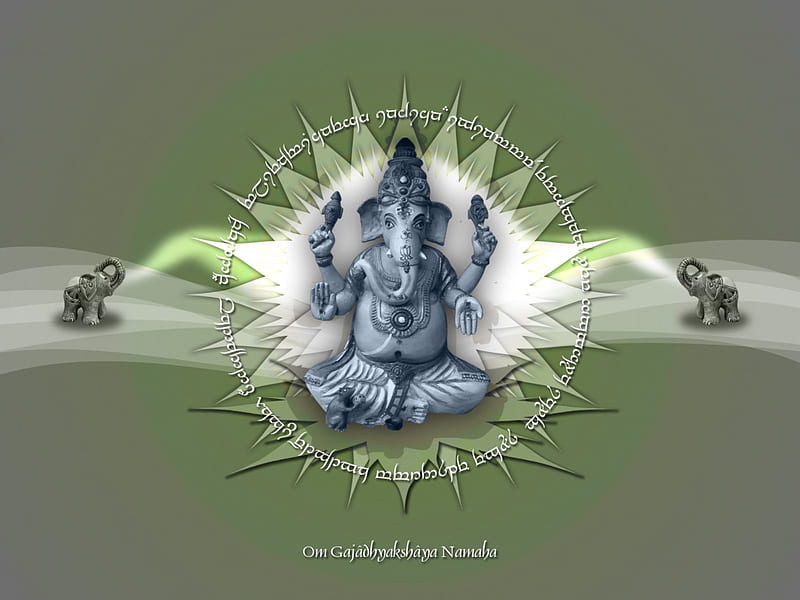 Ganesha Round God Sloka HD Wallpaper Peakpx