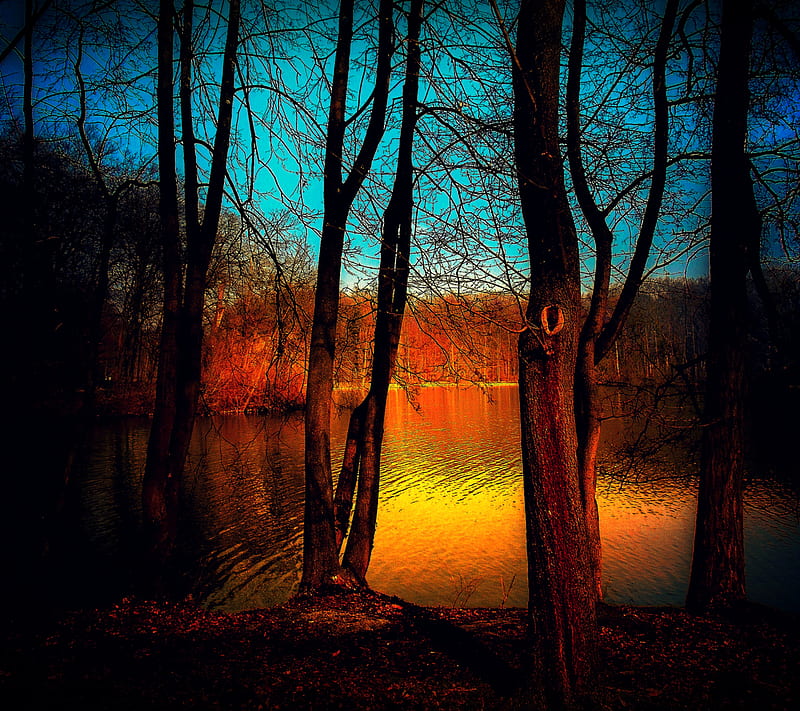 Sunset Pond HD Wallpaper Peakpx