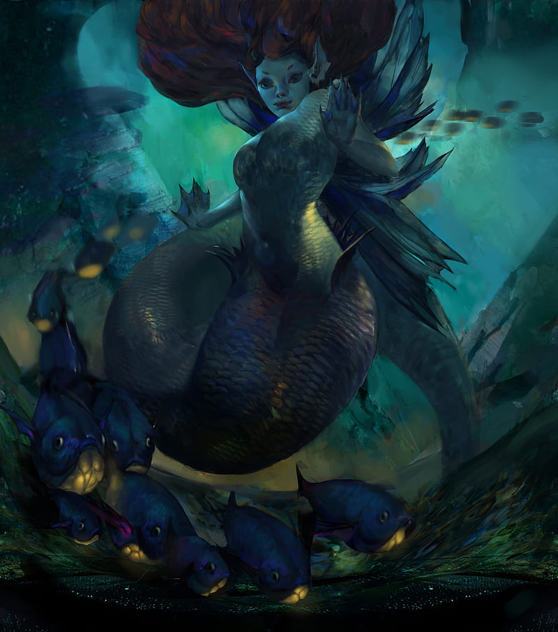 Fantasy Art Siren Mermaids Hd Phone Wallpaper Peakpx