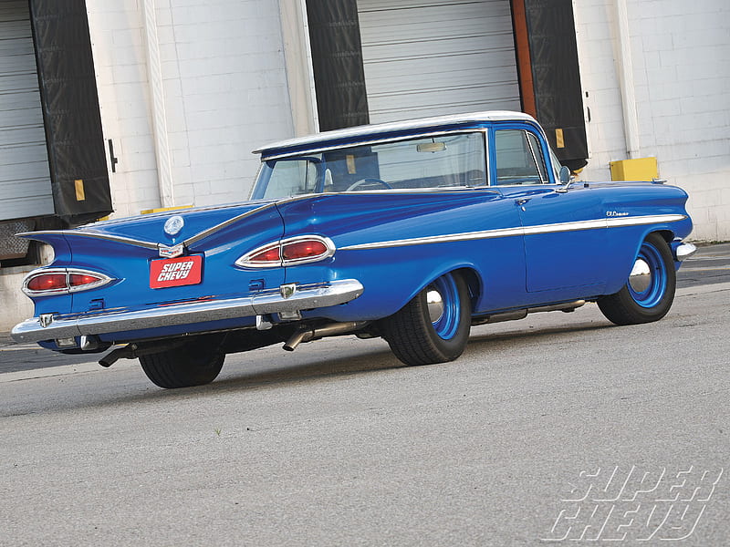 El Camino 5 9 Gm Chevy Blue Bowtie HD Wallpaper Peakpx