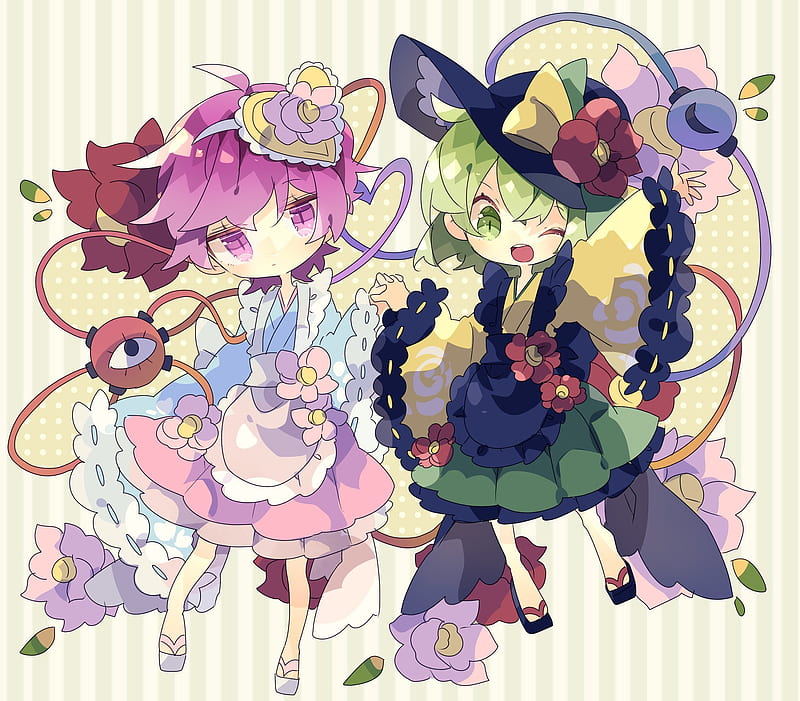 Anime Touhou Satori Komeiji Koishi Komeiji Hd Wallpaper Peakpx