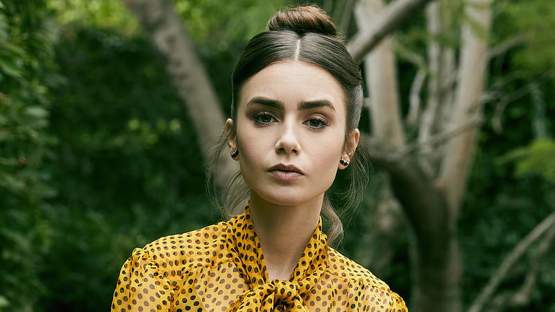 Actresses Lily Collins Actress Brunette English Girl Hd Wallpaper