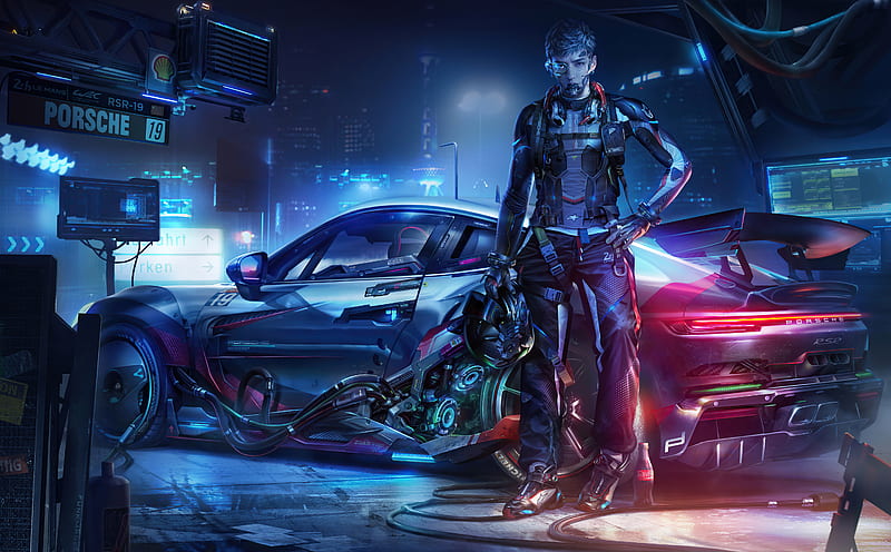 Cyber Le Mans Cyberpunk Scifi Artist Artwork Digital Art