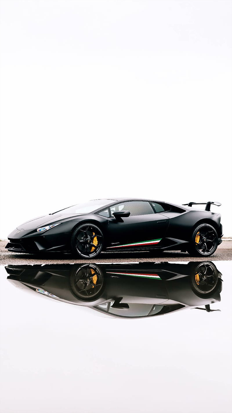 Lambo Reflection Lamborghini Huracan Black Car Supercar Sports