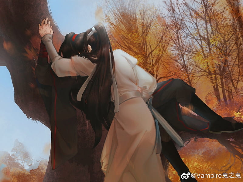 Anime Mo Dao Zu Shi Kiss Lan Wangji Lan Zhan Wei Wuxian Wei Ying