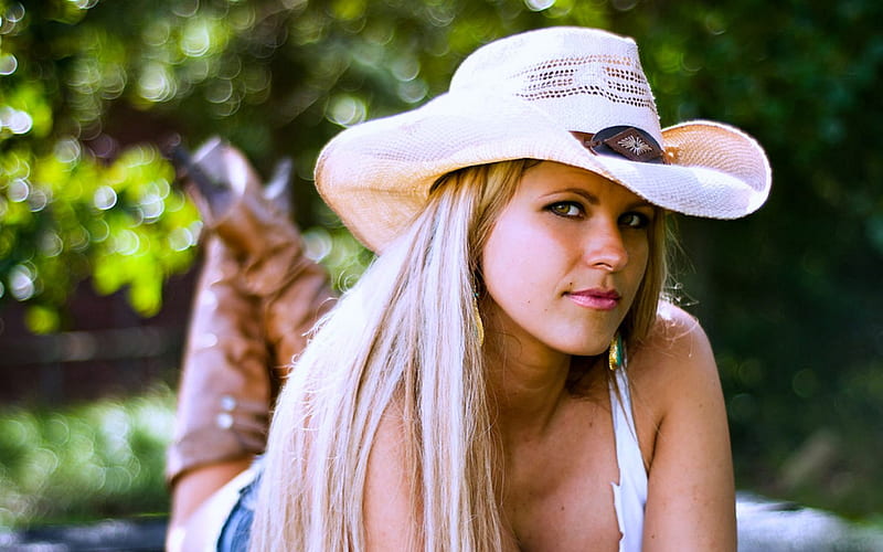 Zena Going Country Model Cowgirl Hat Blonde Hd Wallpaper Peakpx