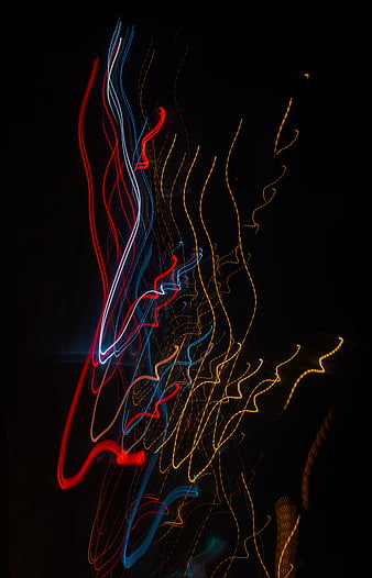 Lines Light Long Exposure Abstraction Tangled Hd Phone Wallpaper