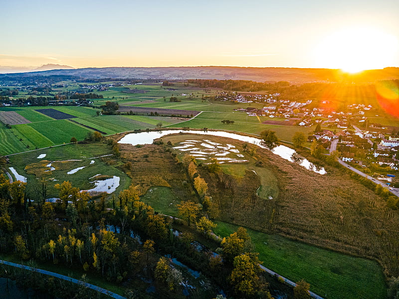 Aerial View Of Green Grass Field During Daytime Hd Wallpaper Peakpx