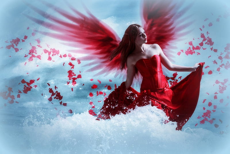 Ангел В Красном Платье