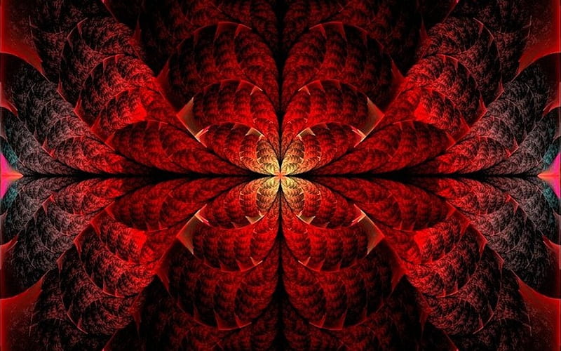 Dark Red Fractal Dark Red Color Abstract Fractal HD Wallpaper Peakpx