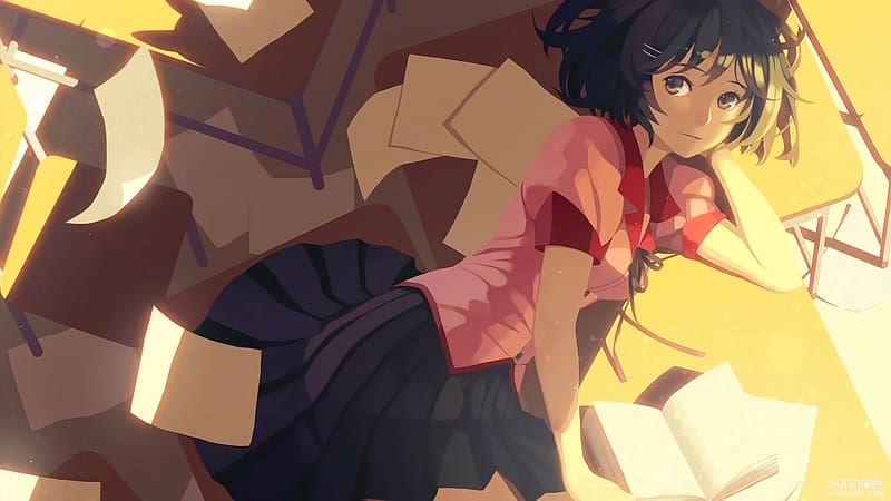 Anime Monogatari Series Tsubasa Hanekawa HD Wallpaper Peakpx