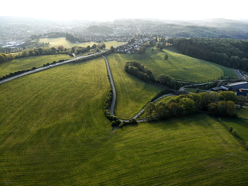 Aerial View Of Green Grass Field During Daytime Hd Wallpaper Peakpx