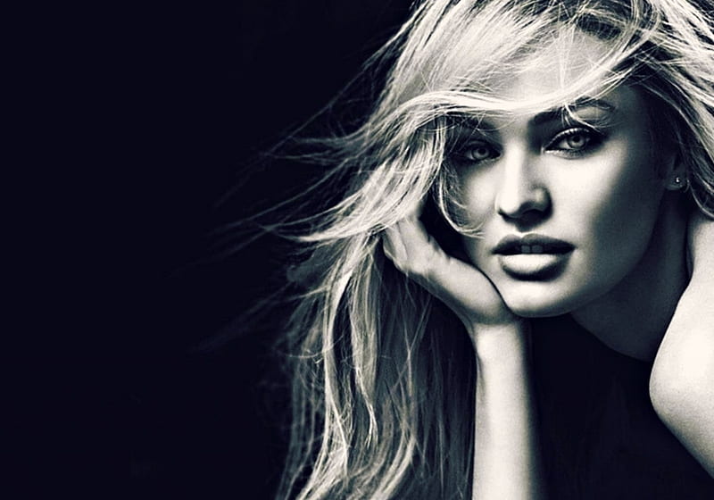 Candice Swanepoel Girl Model Black Blonde White Woman HD