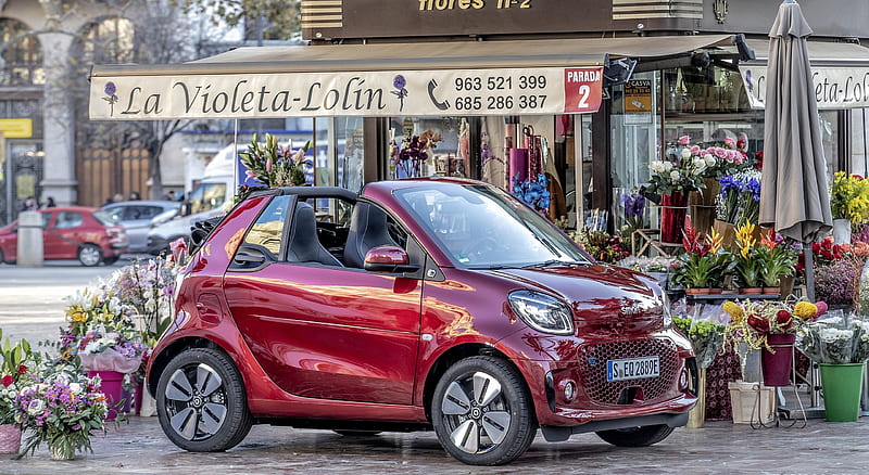 Smart Eq Fortwo Cabrio Prime Line Color Carmine Red Front