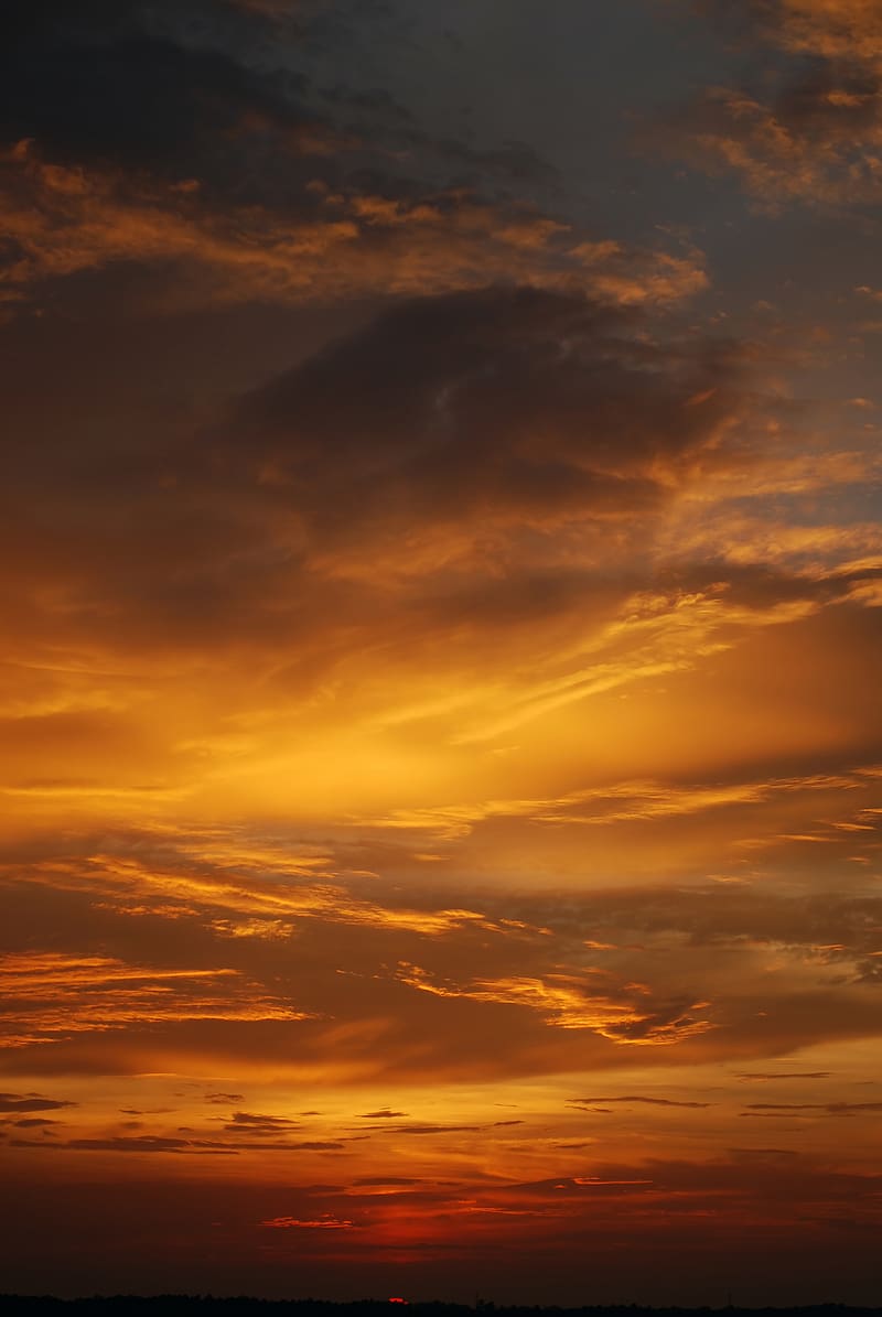 Sky Clouds Sunset Dark Hd Phone Wallpaper Peakpx