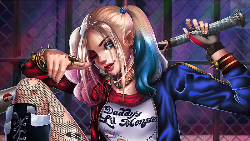 Blonde Comics Harley Quinn Dc Comics Twintails HD Wallpaper Peakpx