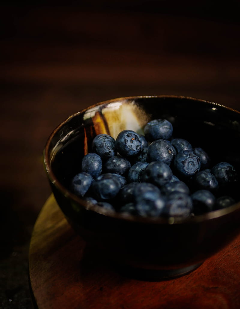 bowl of blueberries, HD phone wallpaper