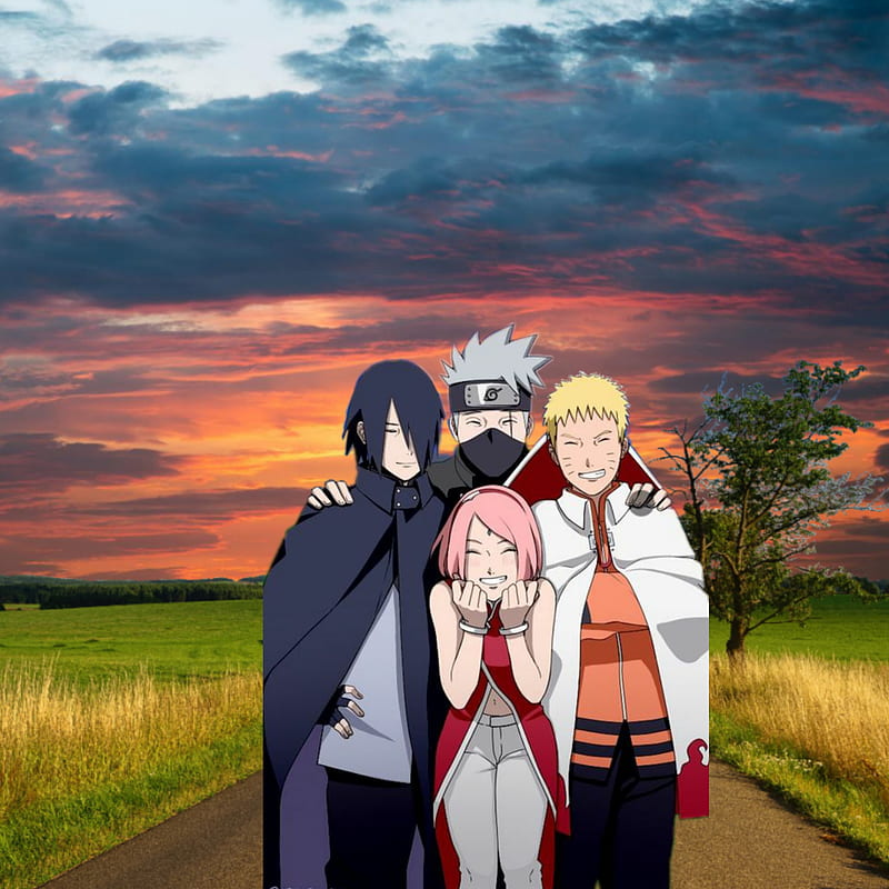 Team 7 . Naruto sasuke sakura, Naruto, Naruto , Team 7 Black HD phone  wallpaper