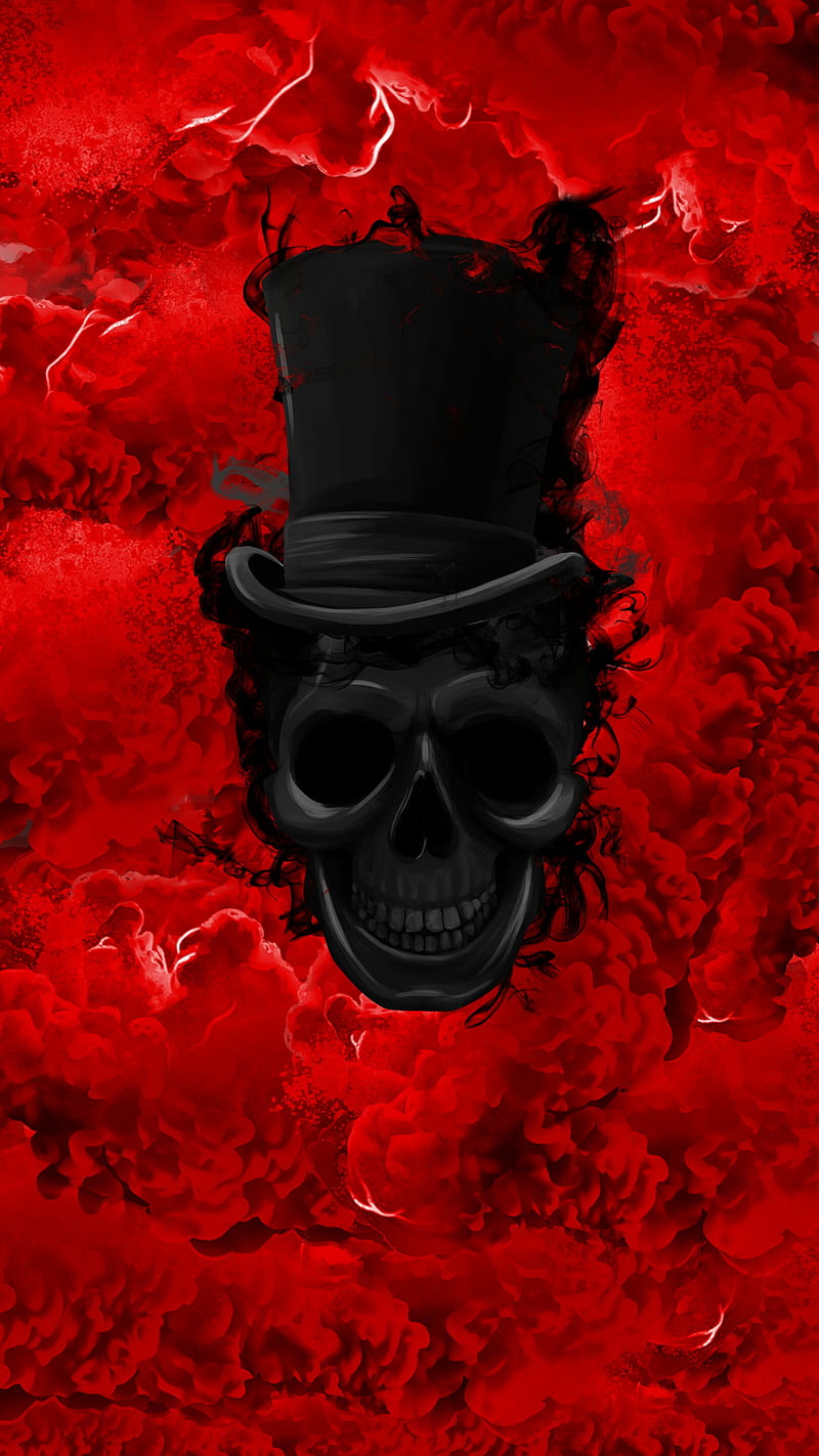 Wallpaper ID 152696  digital skull red lines free download