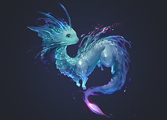 Beautiful Water Dragon anime beautiful dragon HD wallpaper  Pxfuel