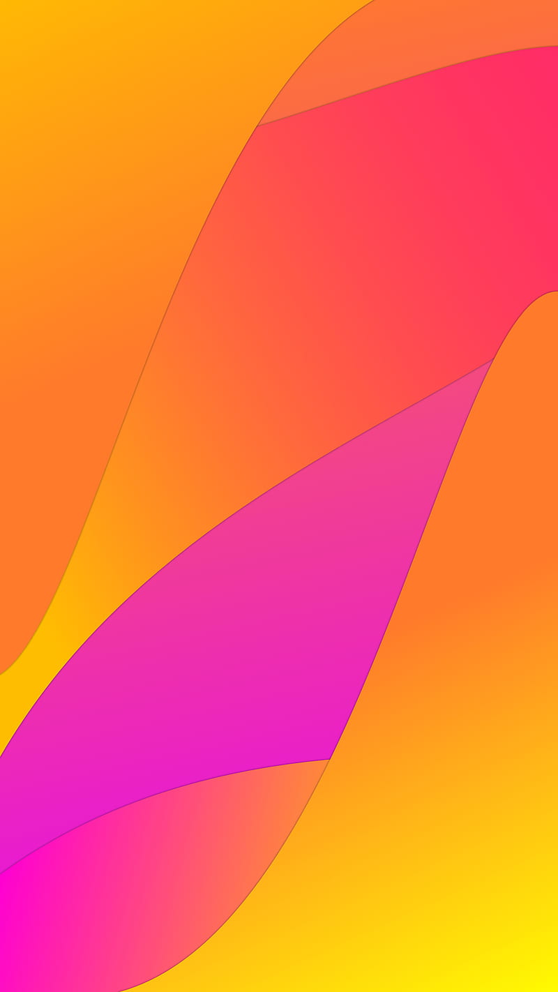 Abstract Peaches, color, designs, orange, pink, wave, waves, yellow, HD phone wallpaper
