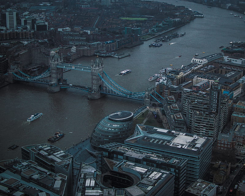 aerial view of London Bridge, HD wallpaper