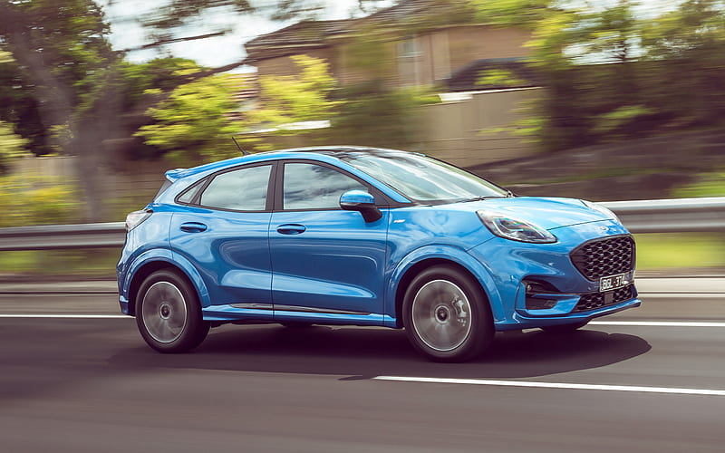 Ford Puma ST-Line, highway, 2021 cars, AU-spec, compact crossovers, 2021 Ford Puma, american cars, Ford, HD wallpaper