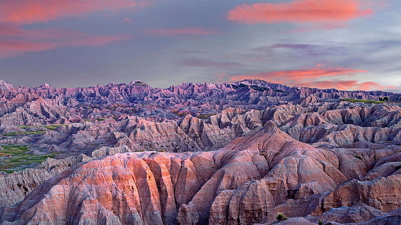 Canyons, Canyon, Badlands National Park, Mountain, Sunset, USA, HD wallpaper