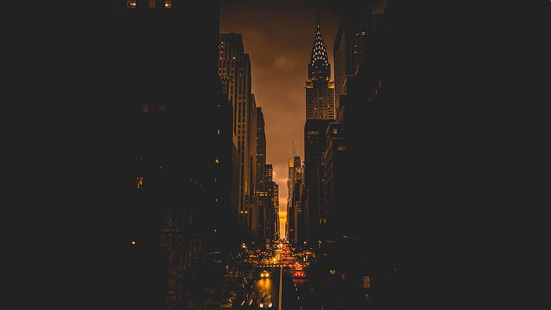 New York City Evening, new-york, world, city, HD wallpaper