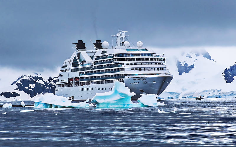 Seabourn Quest, glaciers, R, cruise ship, MV Seabourn Quest, Seabourn Cruise Line, HD wallpaper