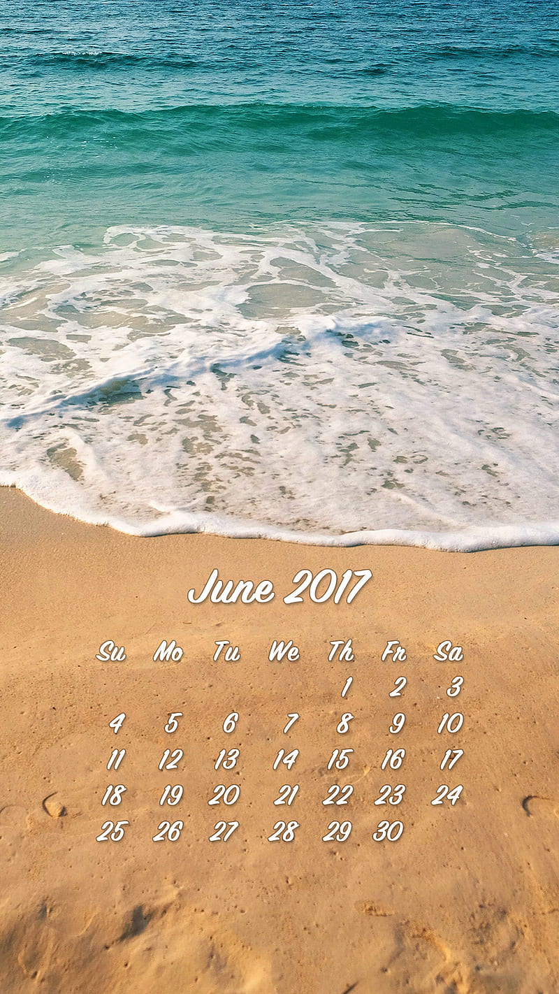 June 2017, calendar, HD phone wallpaper