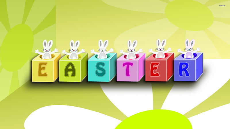 Happy Easter, Box, Letters, Easter, Happy, HD wallpaper