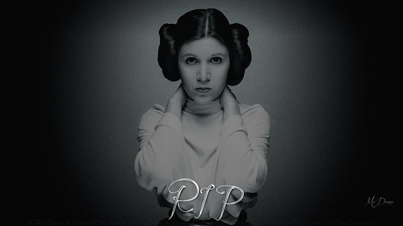 Princess Leia RIP, Princess Leia, Carrie Fisher, Star Wars, Rest in Peace, actess, Firefox Persona theme, HD wallpaper