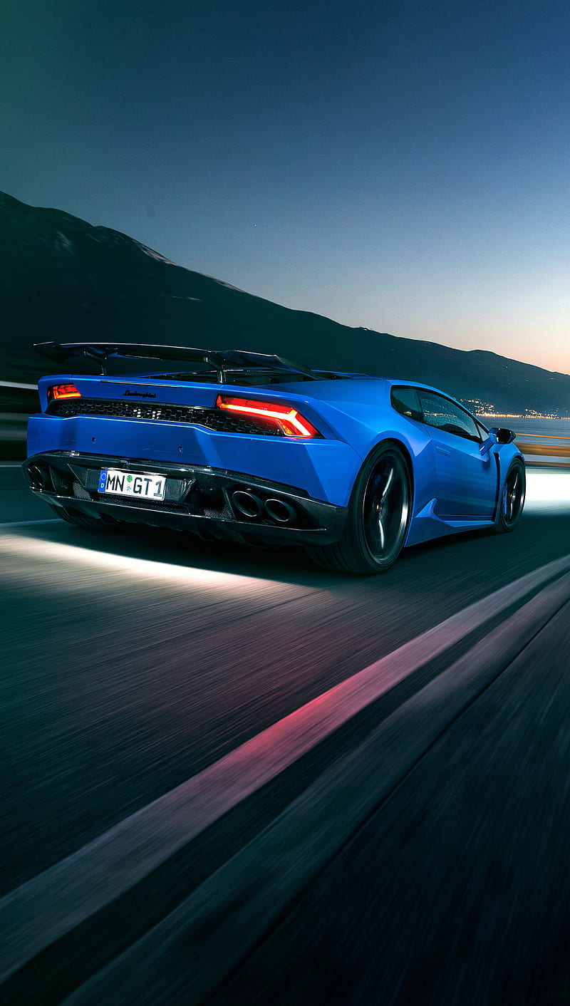Lamborghini Huracan, blue, super car, HD phone wallpaper