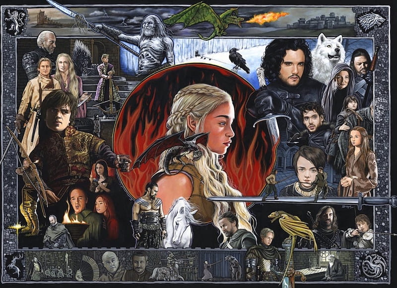 Game of Thrones, fantasy, queens, game, kings, television, dragons ...