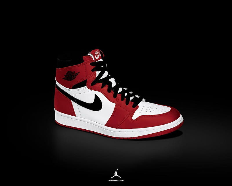 Jordan Logo, Red Jordan Logo, HD wallpaper