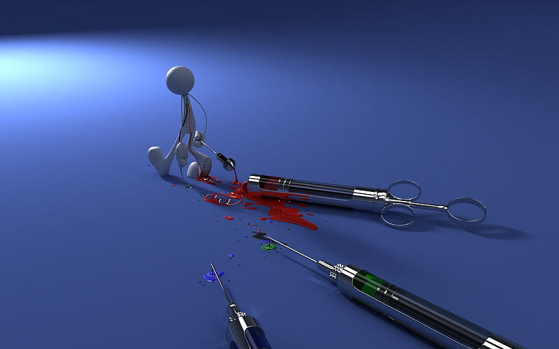 Injection, needle, 3d, abstract, HD wallpaper
