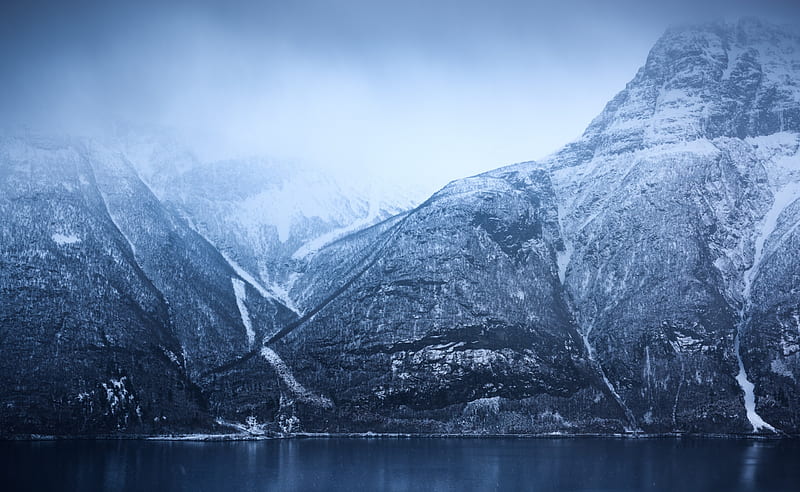 Norway Fjords Winter Landscape Ultra, Europe, Norway, Nature, Landscape, Winter, Mountains, Cloudy, Snow, Weather, February, nikon, Lightroom, D810, Dovrefjell, Fjords, HD wallpaper
