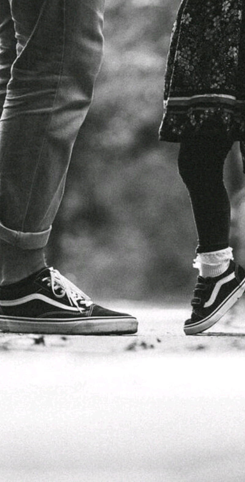 Vans for Family, black, dad, daughter, father, white, HD phone wallpaper