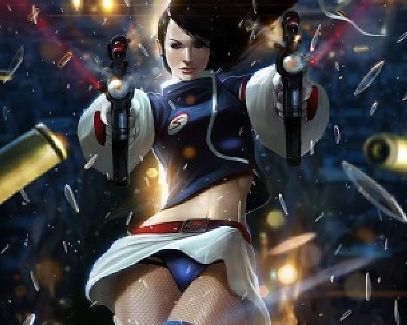 HD wallpaper: anime girl, gunner, weapon, school uniform, glasses, one  person | Wallpaper Flare